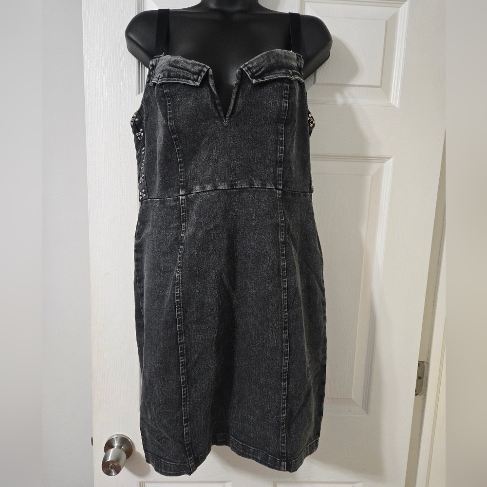 Women's Black denim dress Size XL